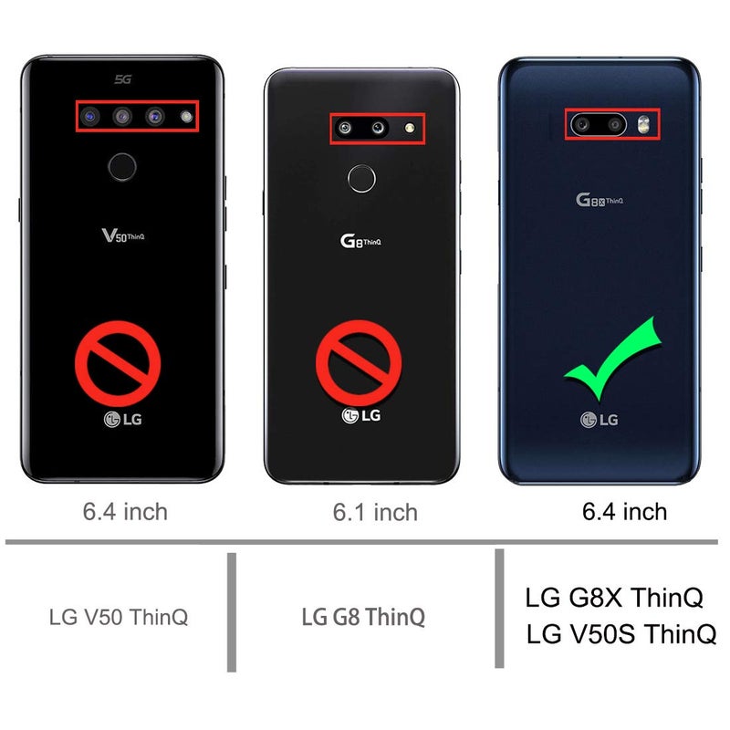 Osophter for LG G8X Thinq Case,LG V50S Thinq Case Shock-Absorption Flexible TPU Rubber Full-Body Protective Phone Cover for LG G8X Thinq/V50S Thinq(Blue) - Image 2